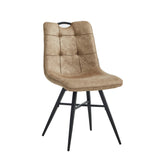 Bloq Dining Chair - Sand Microfiber